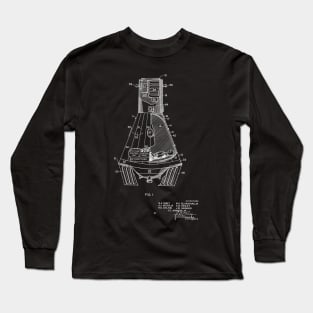 Space Capsule Vintage Patent Drawing Funny Novelty Long Sleeve T-Shirt